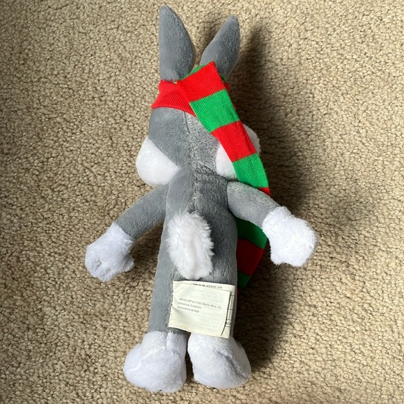 Vintage 1992 McDonald’s Looney Tunes Warner Bros. Christmas Bugs Bunny Plush Toy - Picture 5 of 11